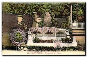 Postcard Old Saint Avold Monument Aux Morts Army