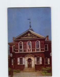 Postcard Carpenters' Hall, Philadelphia, Pennsylvania