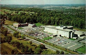 Charles F Kettering Memorial Hospital Ohio OH Aerial View Old Cars Postcard VTG  