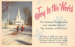 Joy to the World On Christmas Sunday come celebrate with us. Religious Unused 