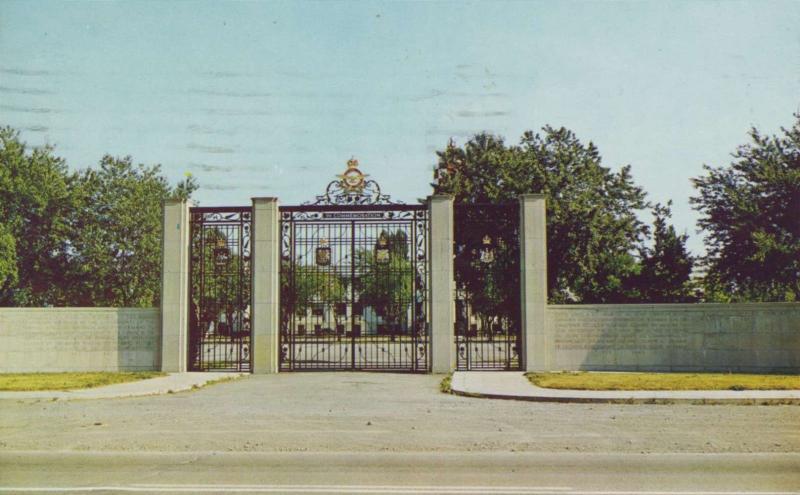 RCAF Memorial Gates Trenton Ontario ON Air Field CFB c1967 Vintage Postcard E13