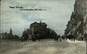 Hillsdale Michigan MI The Point Street Scene c1910 Vintage Postcard