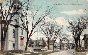 Norway Maine Universalist Church Street View Antique Postcard K93962