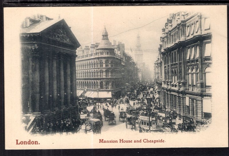 Mansion House and Cheapside,London,England,UK