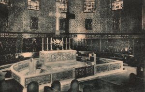 Vintage Postcard 1910's New High Altar & Chancel Trinity Church Boston Mass. MA