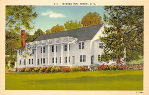 Tryon North Carolina 1940s Postcard Mimosa Inn Columns Exterior