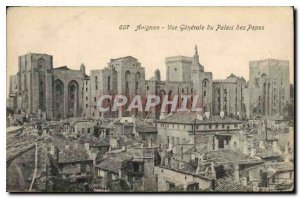 Old Postcard Avignon General view of the Palace of the Popes