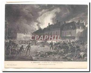 Chateaudun Old Postcard October 18, 1870 The fight on the square Double CARTE...