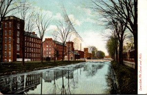 Maine Lewiston Canal and Mills 1908