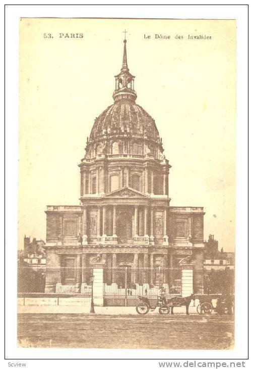 Le Dome Des Invalides, Paris, France, 1900-1910s