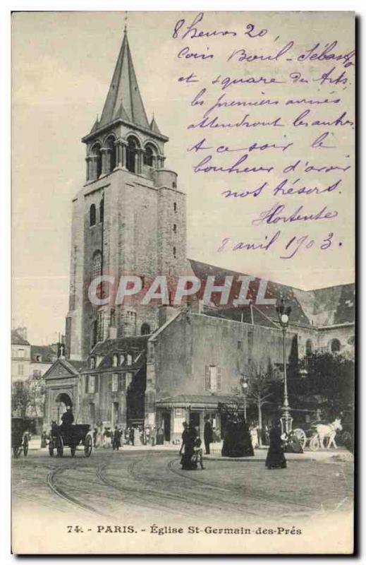 Paris - 6 - Church of Saint Germain des Pres - Old Postcard