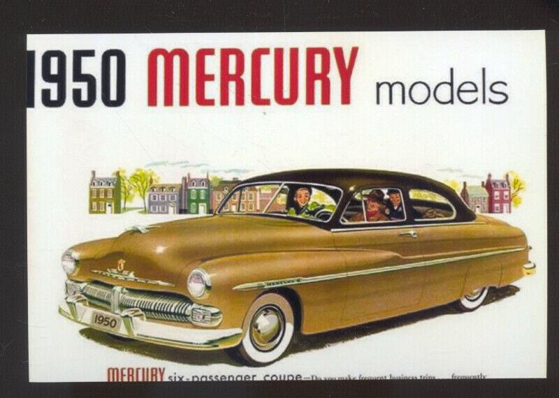 1950 MERCURY LEAD SLED CAR DEALER ADVERTISING POSTCARD '50 MERC