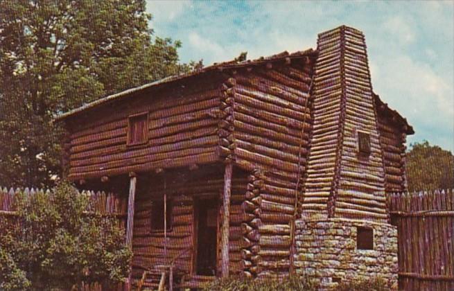 Kentucky Harrodsburg Block House With Sundial Old Fort Harrod State Park