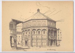 Italy Florence Il Battistero Baptistry Firenze 4X6