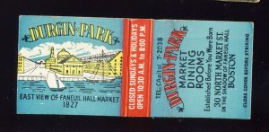Boston, Massachusetts/Mass/MA Vintage Match Cover, Durgin Park Restaurant