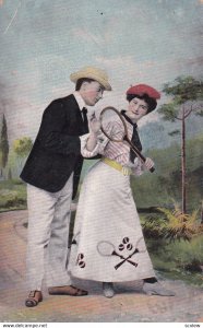 Romantic Tennis Couple, 1900-10s #3