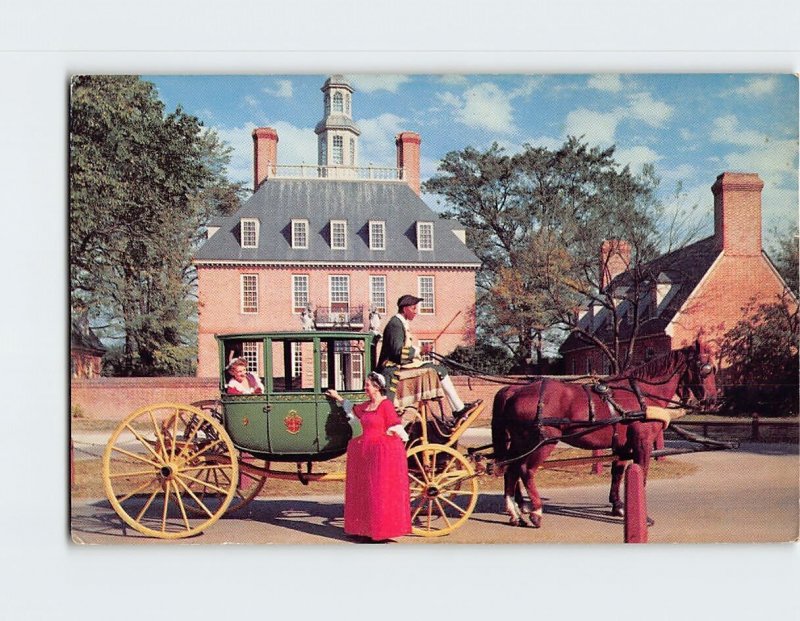 Postcard Governors Palace, Williamsburg, Virginia