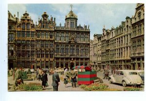 499168 1959 Belgium Brussels Grand Place group of Guild Houses RPPC to USA