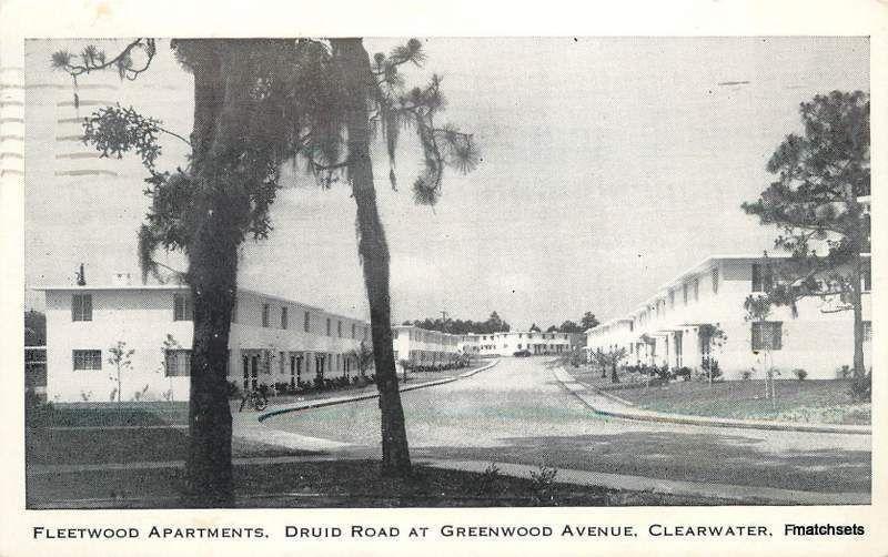1951 CLEARWATER, FLORIDA Fleetwood Apartments postcard 1777 United