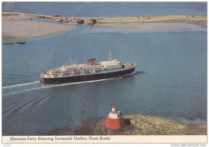 The Bluenose Ferry Boat Entering Yarmouth Harbour, Straight Edge, Nova Scotia...