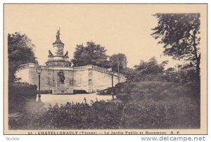 Chatellerault (Vienne).-Le Jardin Public et Monument A.P. , France, 1910s