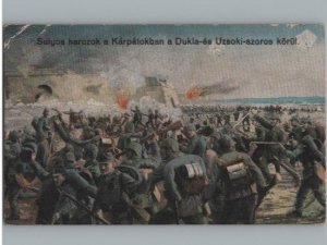 Heavy Battles Capathians by Dukla & Uzsok Pass Hungary World War I Postcard 1913