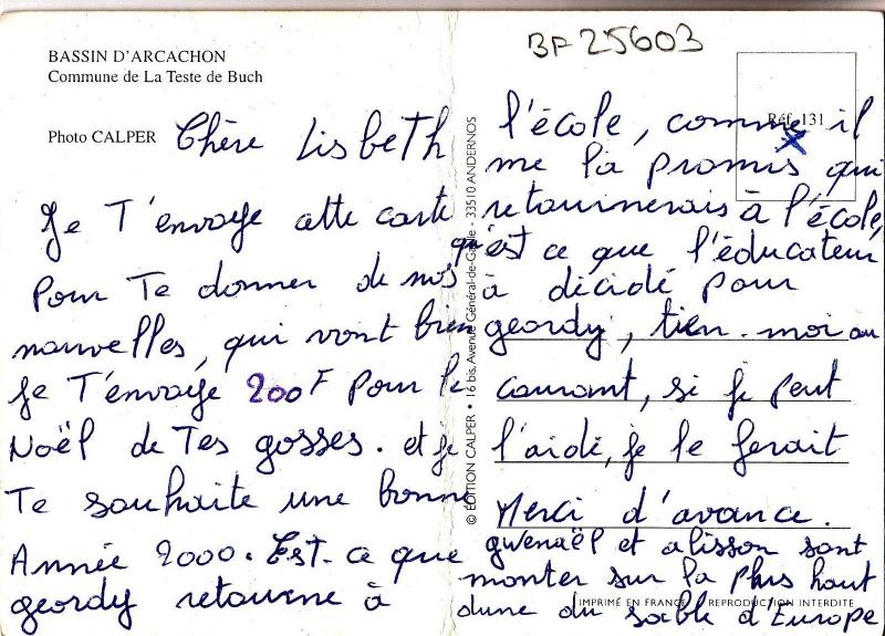 BF25603 bassin d arcachon commune de la teste de buch   france  front/back image