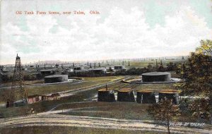 Oil Tank Farm Tulsa Oklahoma 1914 postcard