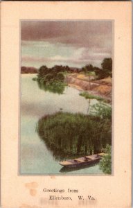 Scenic View, Greetins from Ellenboro WV Vintage Postcard N46