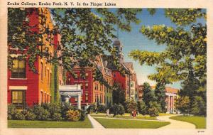 KUEKA PARK, NY New York   KUEKA COLLEGE~Campus   YATES COUNTY   c1940's Postcard