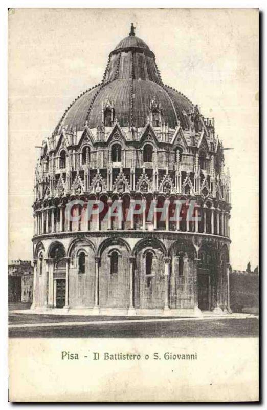 Postcard Old Pisa Baptistery o S Giovanni