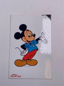 Postcard Stick On Card Mickey Mouse Smiling With Hand Out  Disney