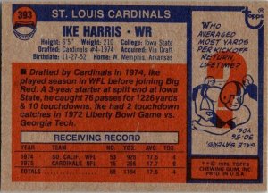 1976 Topps Football Card Ike Harris St Louis Cardinals sk4303