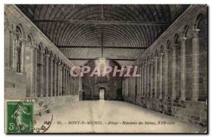 Le Mont Saint Michel - Abbey - Refectory of monks - Old Postcard