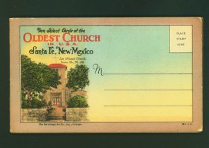 Oldest Church In U.S.A. Santa Fe New Mexico (10) Postcard Folder