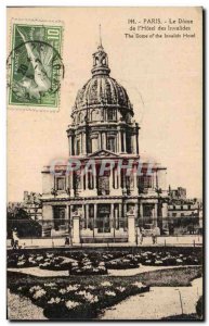 Old Postcard From Paris Le Dome & # 39Hotel Invalides