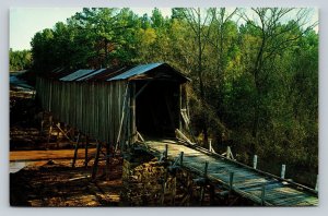 Long Cane Creek Covered Bridge South Carolina Vintage Postcard A92