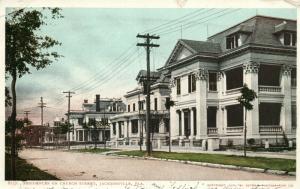 JACKSONVILLE FL CHURCH STREET 1907 UNDIVIDED ANTIQUE POSTCARD