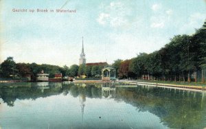 Netherlands Gezicht op Broek in Waterland Vintage Postcard 08.27