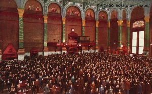 Vintage Postcard 1915 Board of Trade Crown Inside the Building Chicago Illinois