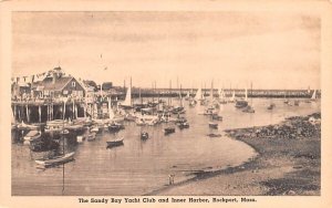 The Sandy Bar Yacht Club in Rockport, MA and Inner Harbor.