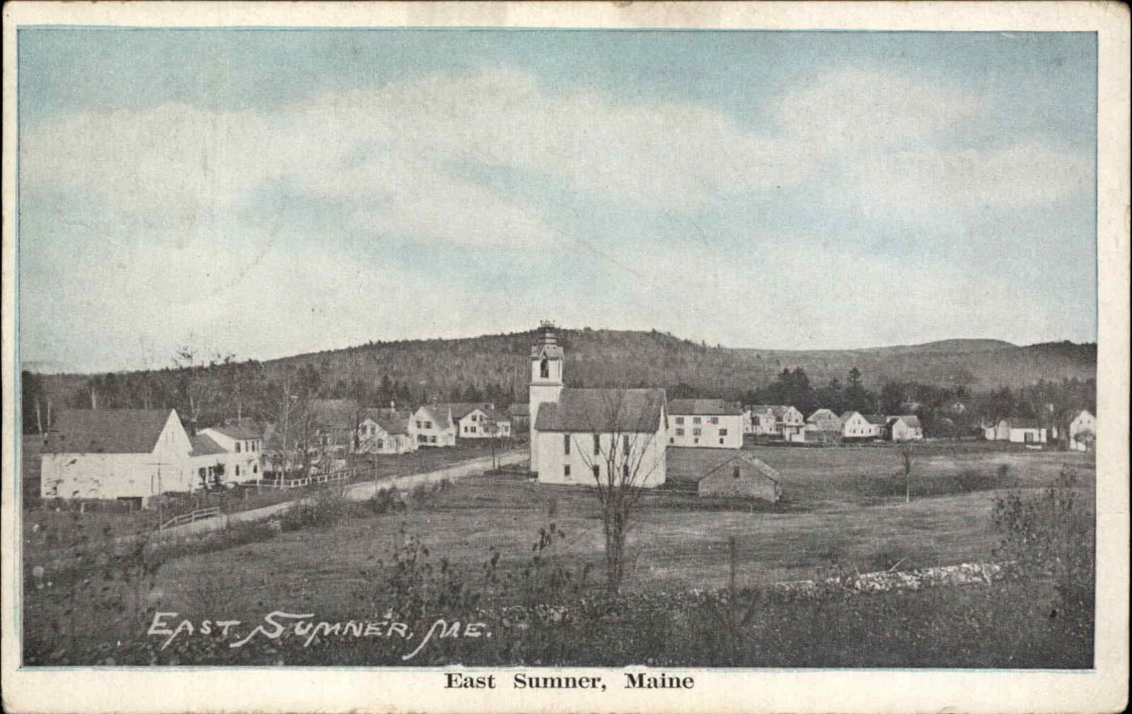 East Sumner ME General View c1915 Postcard United States Maine
