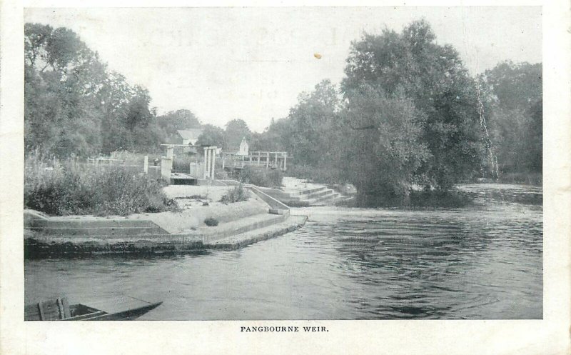 Postcard Europe UK England Pangbourne Weir, Berkshire 1920