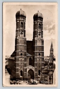1919 Munich Frauenkirche Cathedral RPPC Postcard Germany Posted