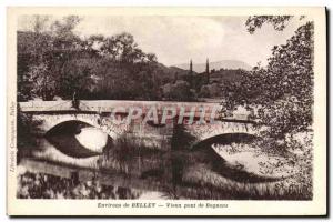 Old Postcard From Around Belley Old Bridge From Bognens