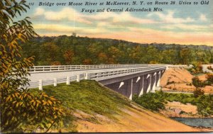 New York Central Adirondacks Bridge Ovew Moose River At McKeever 1952