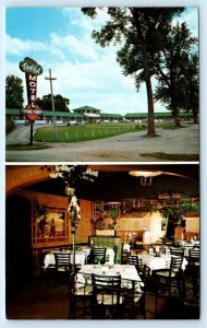 CEDAR RAPIDS, Iowa IA ~ Roadside CLUB CED-REL MOTEL Restaurant 1950s Postcard