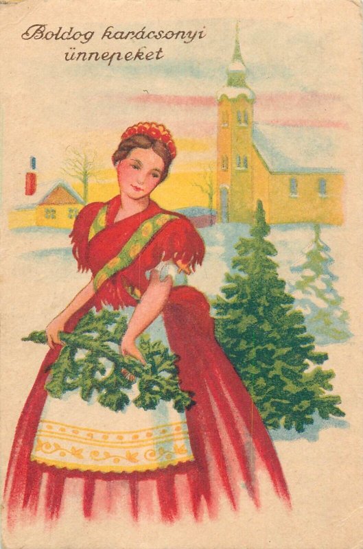 Holidays & celebrations seasonal greetings lady elegance dress Christmas Hungary