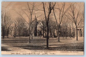 1911 Oberlin Ohio OH Vintage Postcard Talcott Hall Building Field Comings Posted
