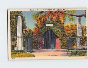 Postcard Tomb of George Washington Mount Vernon Virginia USA